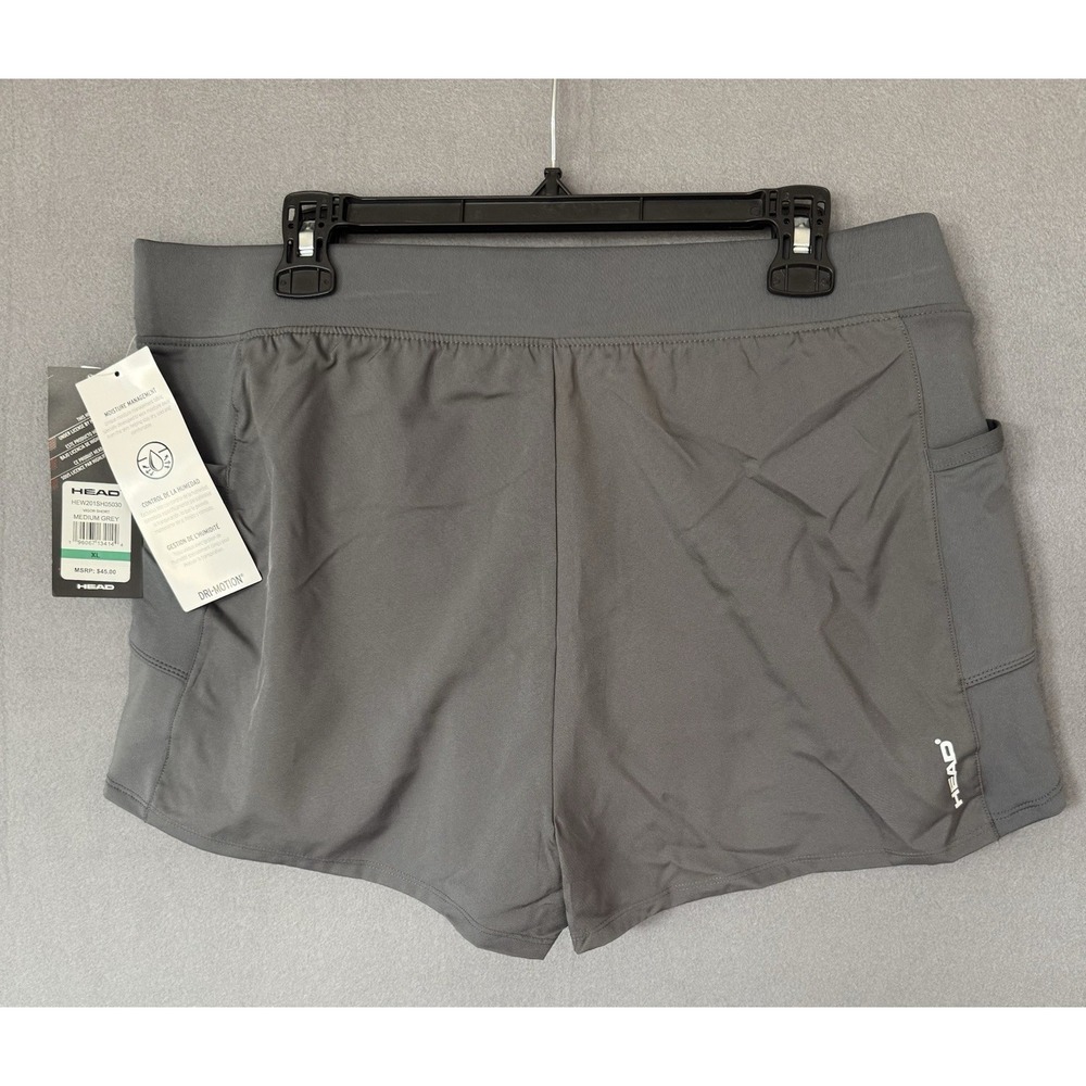 Head Vigor Shorts Mens XL Gray‎ Dri-Motion Athletic Tennis Running HEW201SH05030